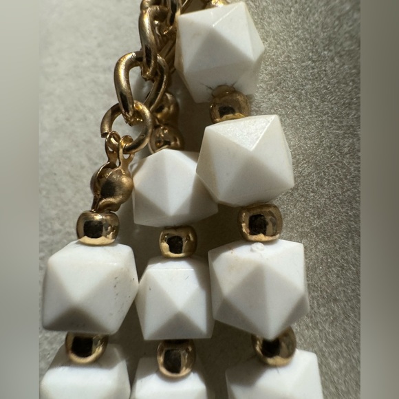 Charming Charlie White Cubed Spikes Necklace and earrings set NWT - Picture 10 of 10